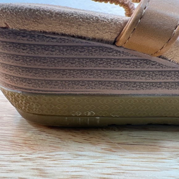 SAIMEITU Gold sling back wedge sandals‎ size 39 - Picture 10 of 12